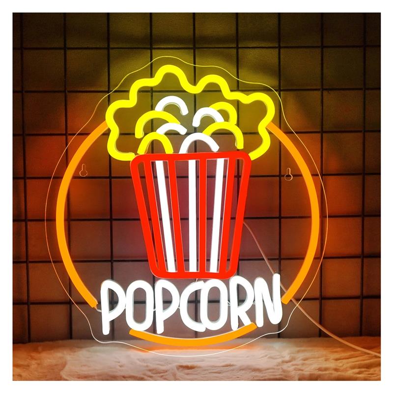 Home Cinema Today - Popcorn Neon Sign Dimmable USB Lamp