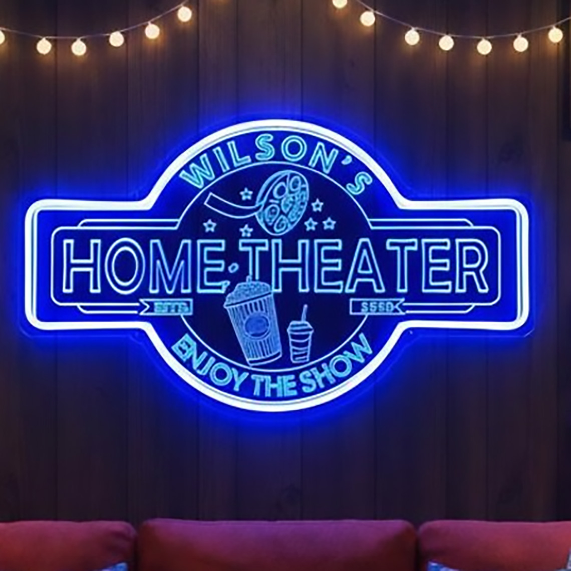 Custom Home Theater Neon Sign  - Home Cinema Theater recension och pris