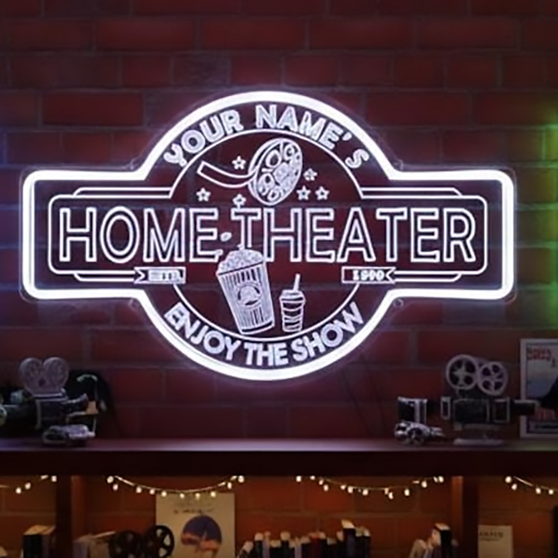 Custom Home Theater Neon Sign  - Home Cinema Theater recension och pris