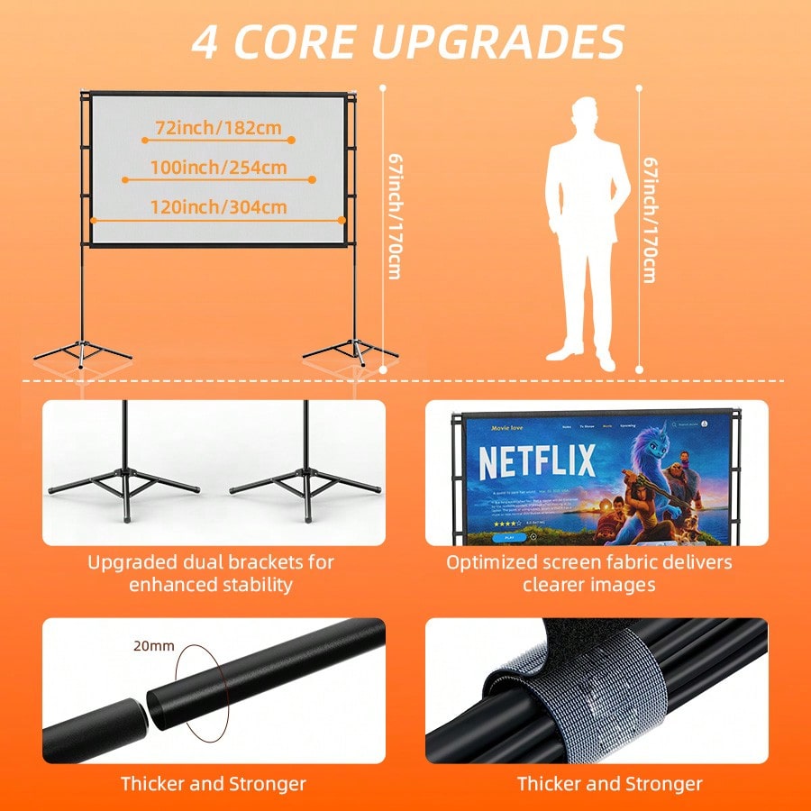 XBJ 100 Inch 4K Ultra HD Proje - Home Cinema Rack recension och pris