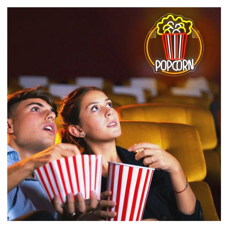 Popcorn Neon Sign Dimmable USB - Home Cinema Today recension och pris