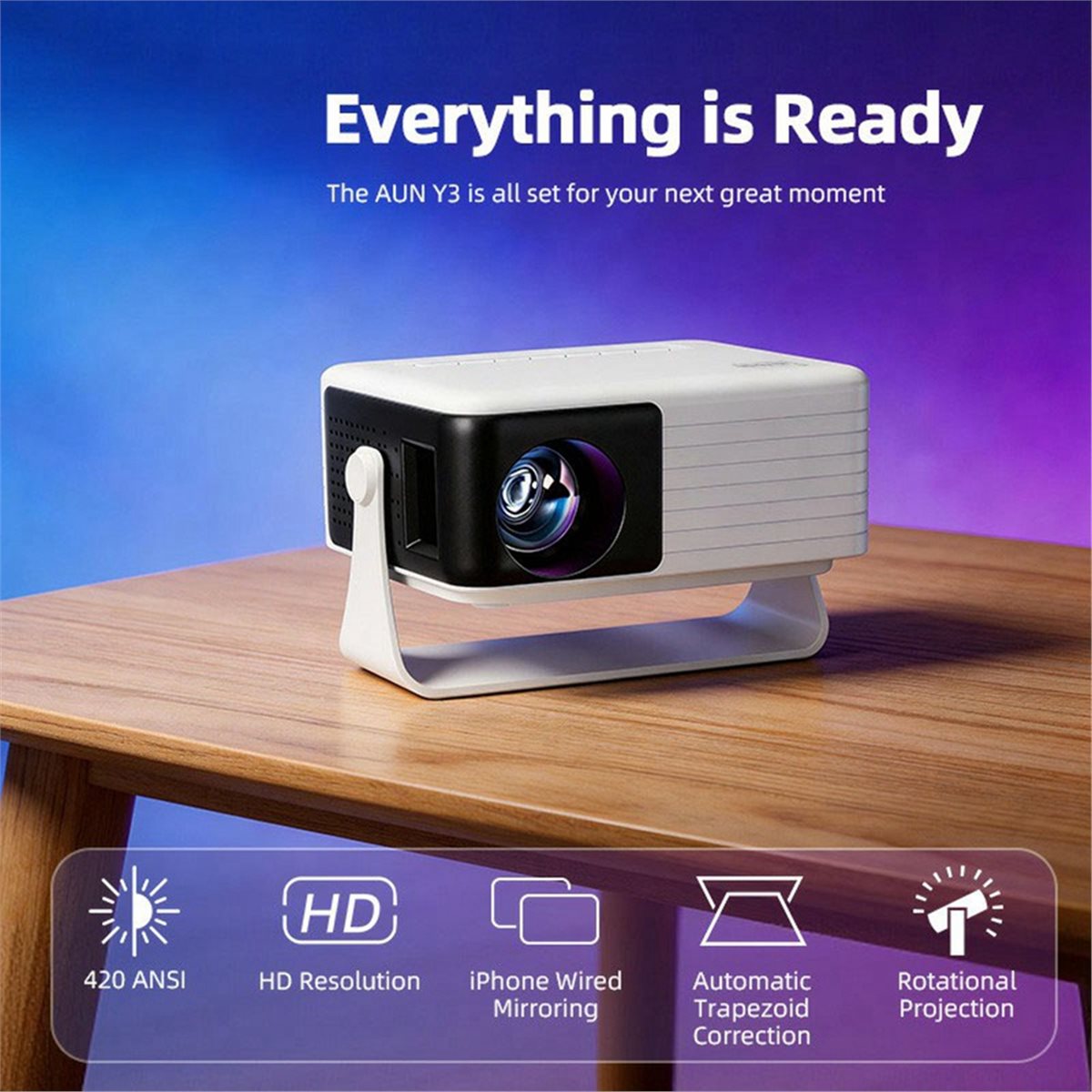 L70A Y3 Mini Projector Portabl - Home Cinema Compact recension och pris