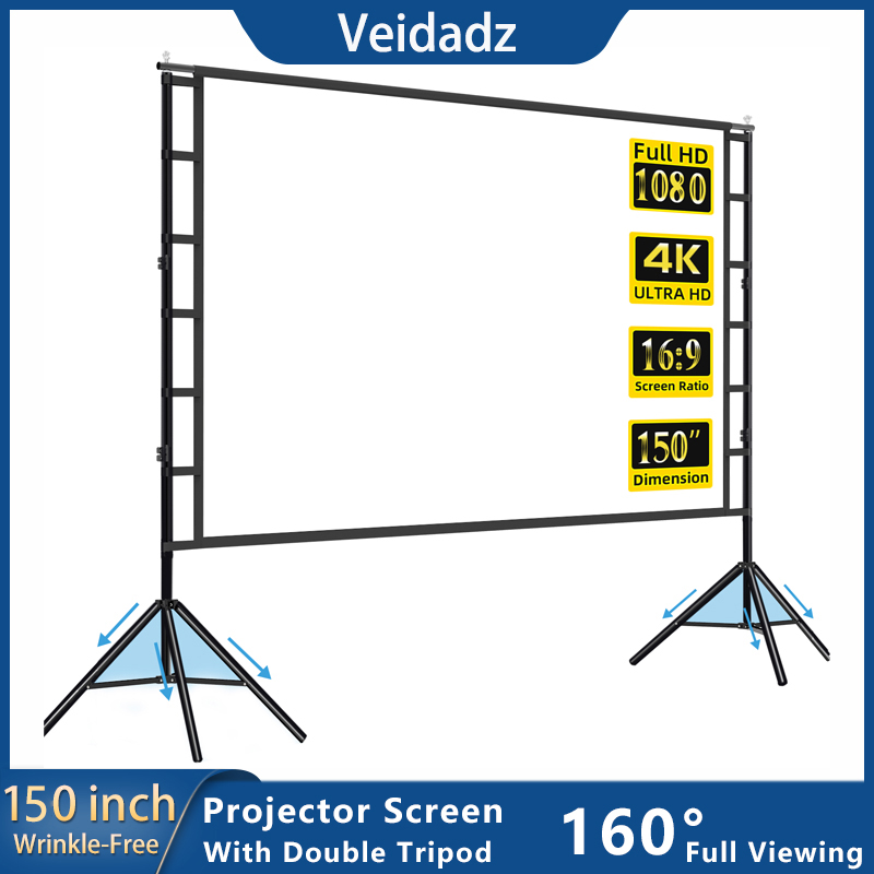 VEIDADZ Projector Screen With  - Home Cinema Rack recension och pris