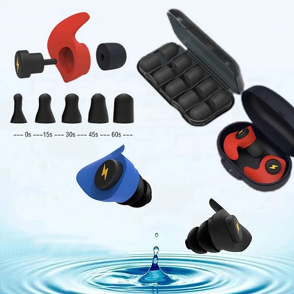 Sleep Silicone Ear Plugs Black - Noise Isolating Pad recension och pris