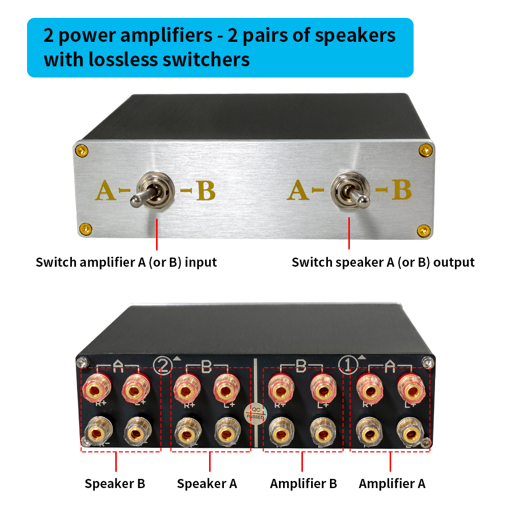 Speaker Switch Selector, 2 Amp - Home Cinema Theater recension och pris