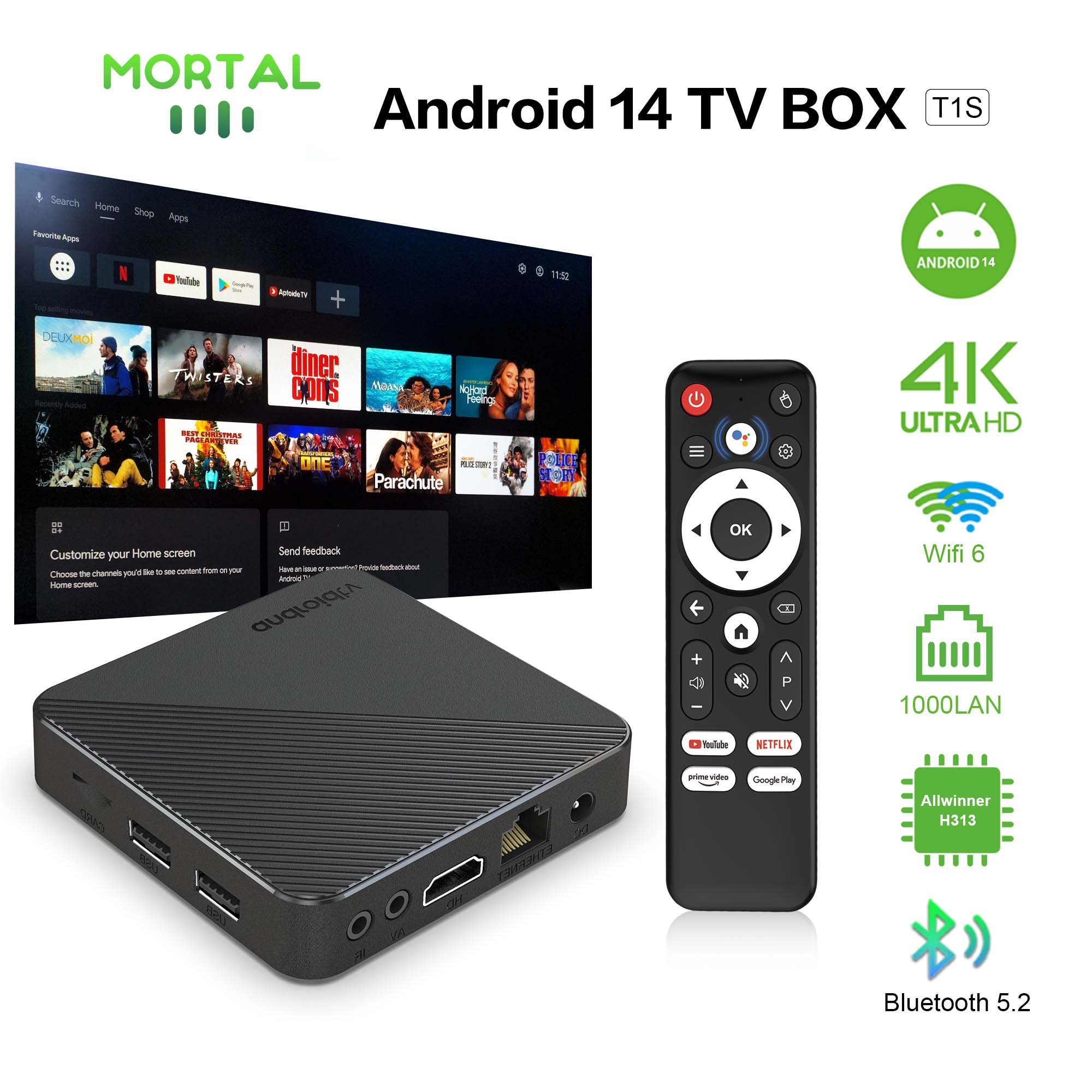 Android14 TV Box Smart Home Th - Home Cinema Gadgets recension och pris